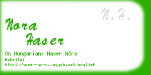 nora haser business card